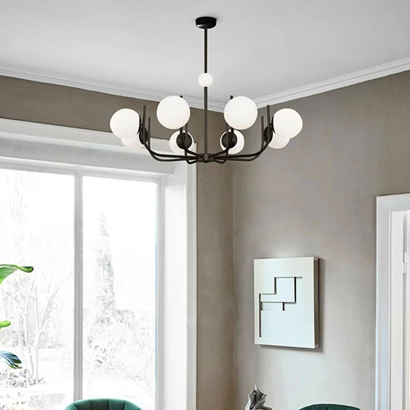 Vintage Mid Century Modern Ceiling Light Fixture - 6/8/10 Lights, Retro Chandelier for Dining Room, Living Room & Bedroom Lighting