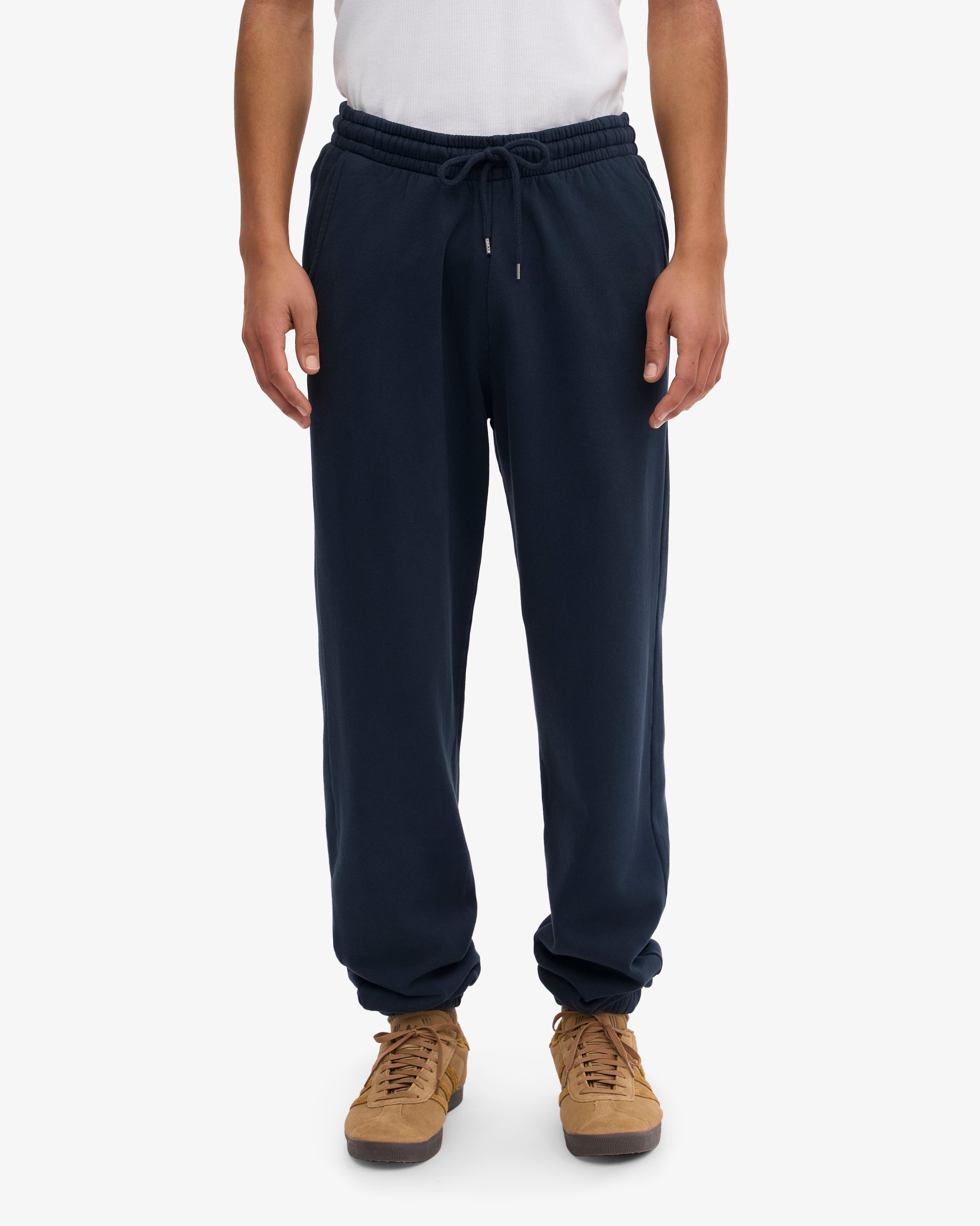 Premium Organic Cotton Sweatpants for Women & Men - Soft & Comfortable Navy Blue Joggers - Perfect for Yoga, Gym, Lounge & Casual Wear