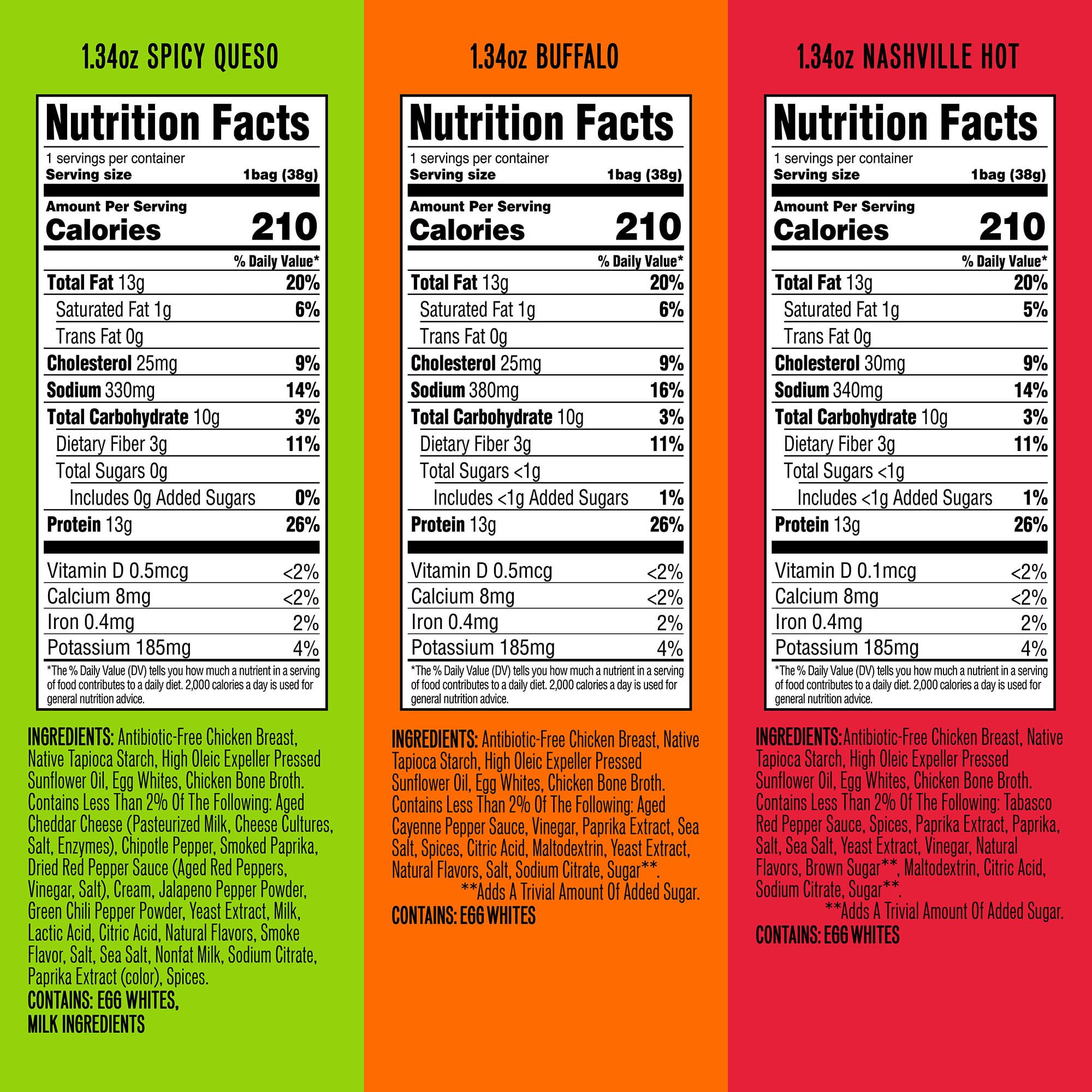 Keto Protein Chips Spicy Variety Pack - Gluten Free Snacks for Workout & Travel