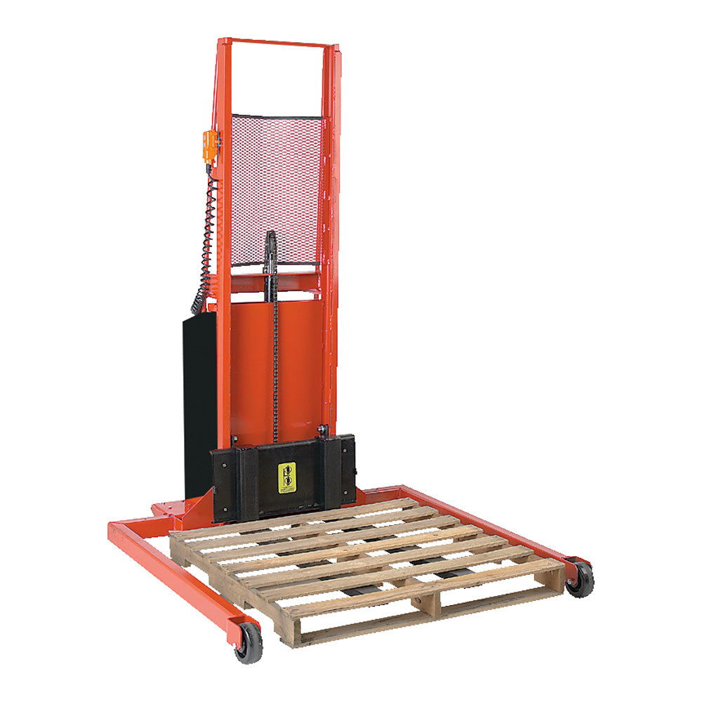 Adjustable Span Straddle Powered Stacker - 1000 lb Capacity with 3 x 40 Forks | Heavy-Duty Warehouse Pallet Stacker for Efficient Loading & Material Handling