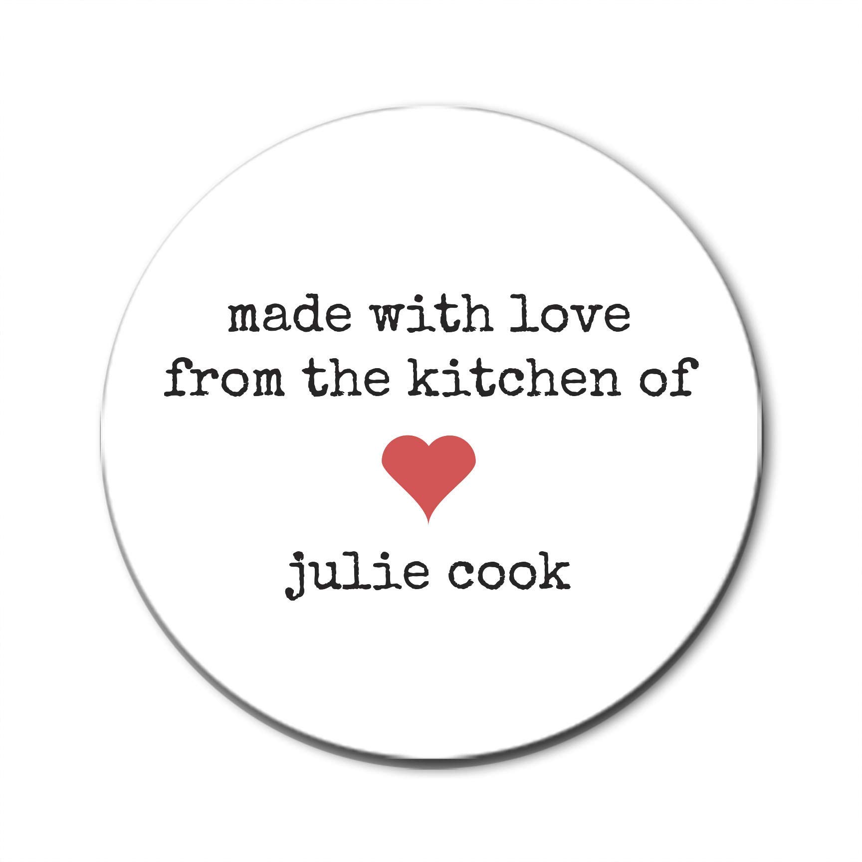 90 Pack Made with Love Stickers - Personalized Food Labels, Baked Good Stickers, Kitchen Gift Stickers for DIY Baking, Homemade Treats & Party Favors - Perfect for Cookies, Jams, Cakes & Handmade Gifts