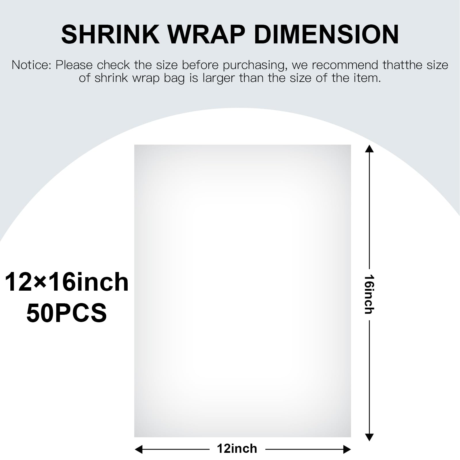 50 Pcs 12x16 Inch Clear PVC Heat Shrink Wrap Bags - 100 Gauge Plastic Packaging for Bath Bombs, Soaps, Candles & Gift Wrapping - Perfect for Retail, DIY Crafts & Small Business Packaging