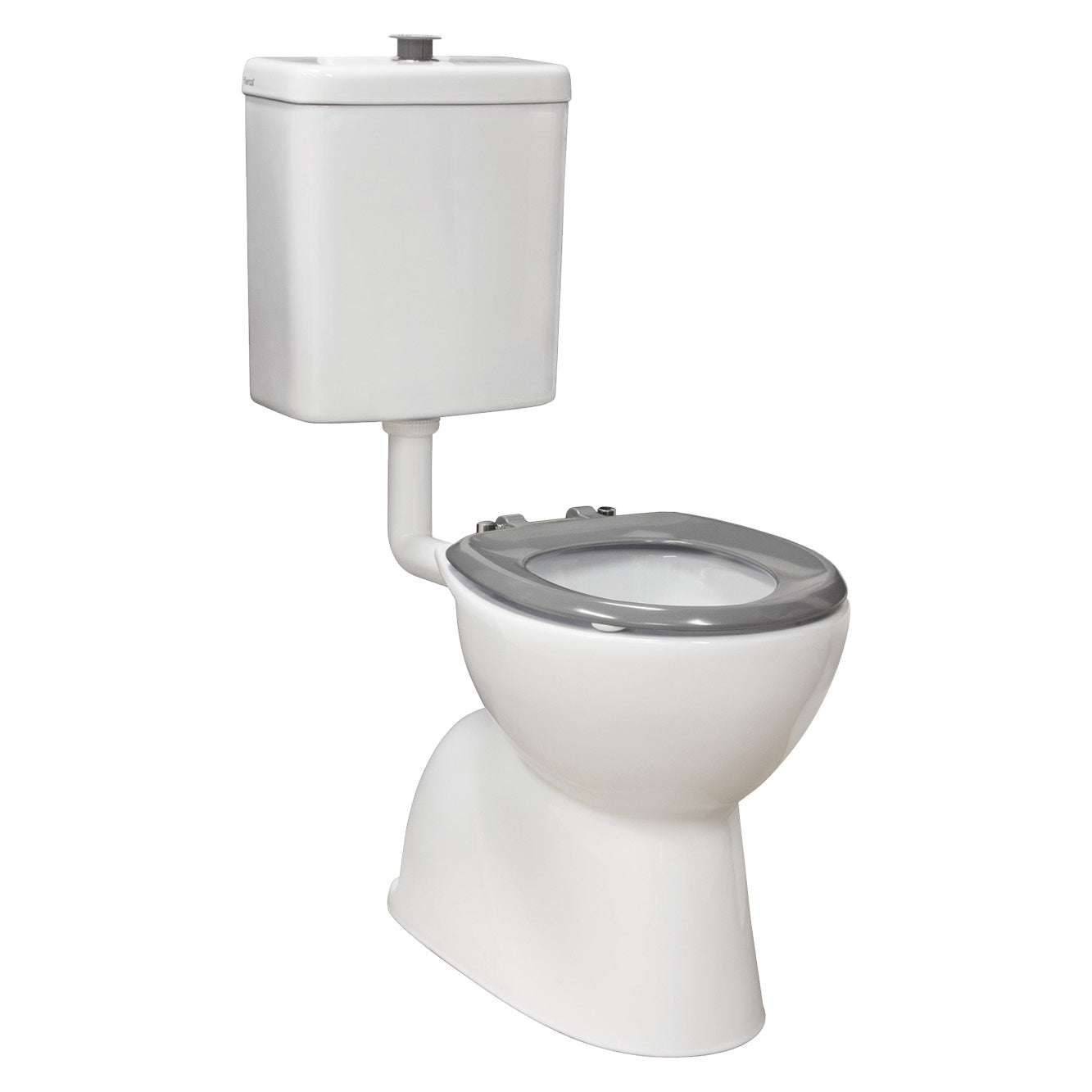 Fienza K001DG Stella Care Adjustable Link Toilet Suite with Large Flush Button - Modern Elongated Toilet Seat for Bathroom Renovation, ADA Compliant & Easy Installation (Perfect for Home, Hotel & Commercial Use)