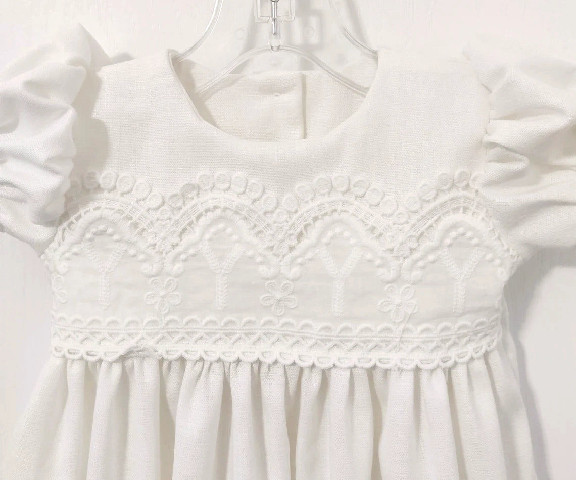 Darla Blessing Gown - Elegant Floral Lace Wedding Dress for Bride - Perfect for Church Ceremonies & Formal Occasions