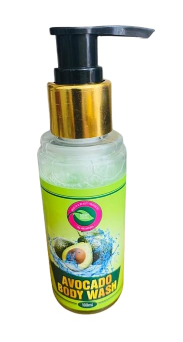Avocado Oil Body Wash for Men & Women - Moisturizing & Gentle Natural Skin Care | 100ml | Perfect for Daily Shower & Dry Skin Relief