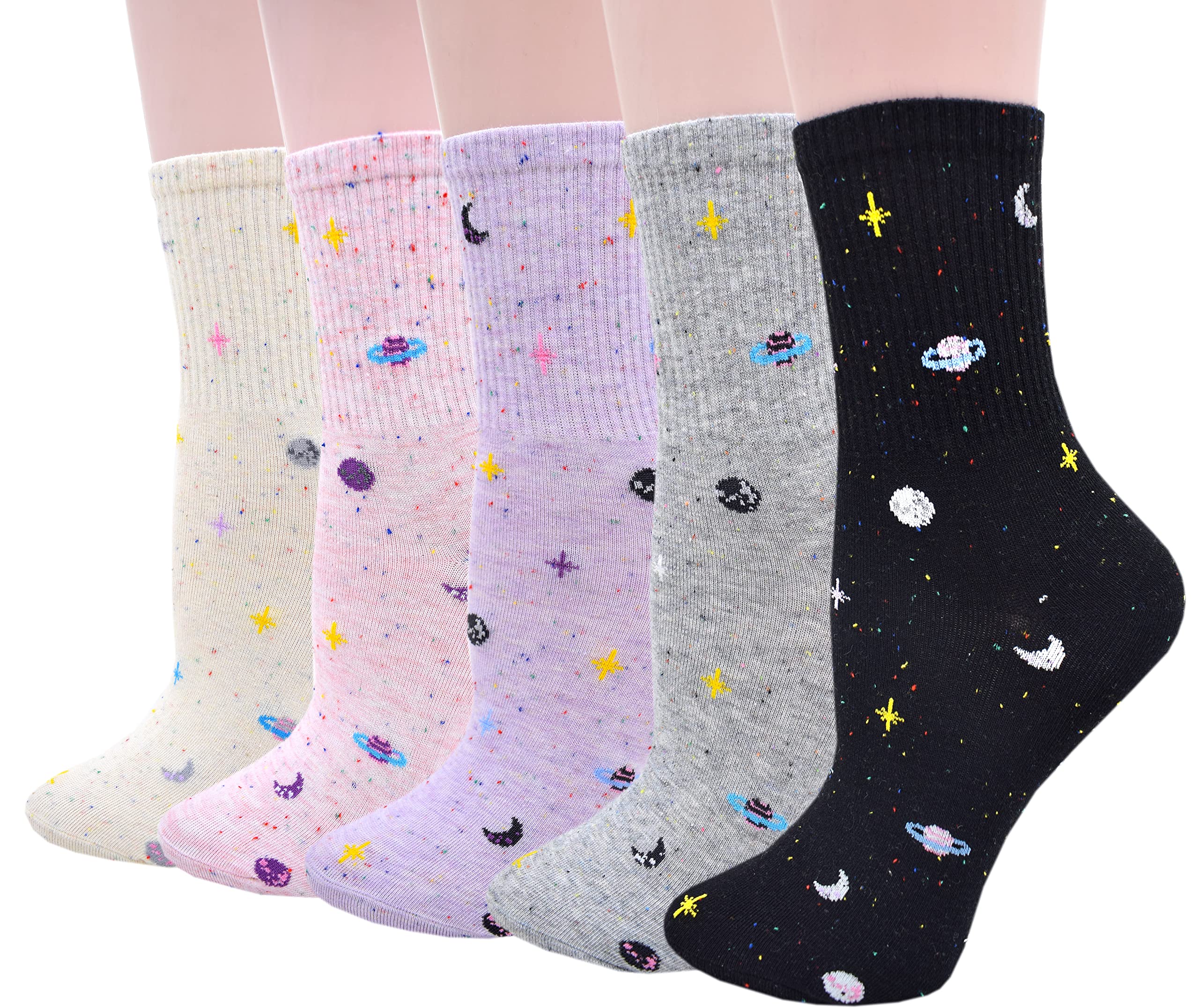 Cute Cartoon Animal Pattern Crew Socks for Women & Girls - Soft Cotton Novelty Fun Socks - Perfect for Casual Wear, Cosplay & Gift Giving