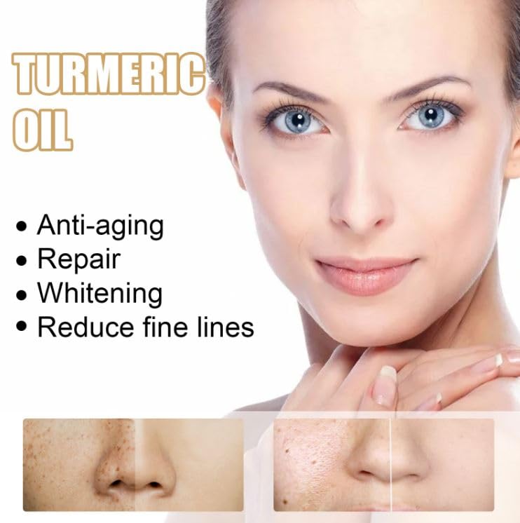 Annma Pure Turmeric Oil - 100% Natural Ayurvedic Essential Oil for Face & Body Care | Skin Brightening, Anti-Aging Turmeric Serum for Women | 30ml (Pack of 2) | Perfect for Daily Skincare Routine & Holistic Wellness