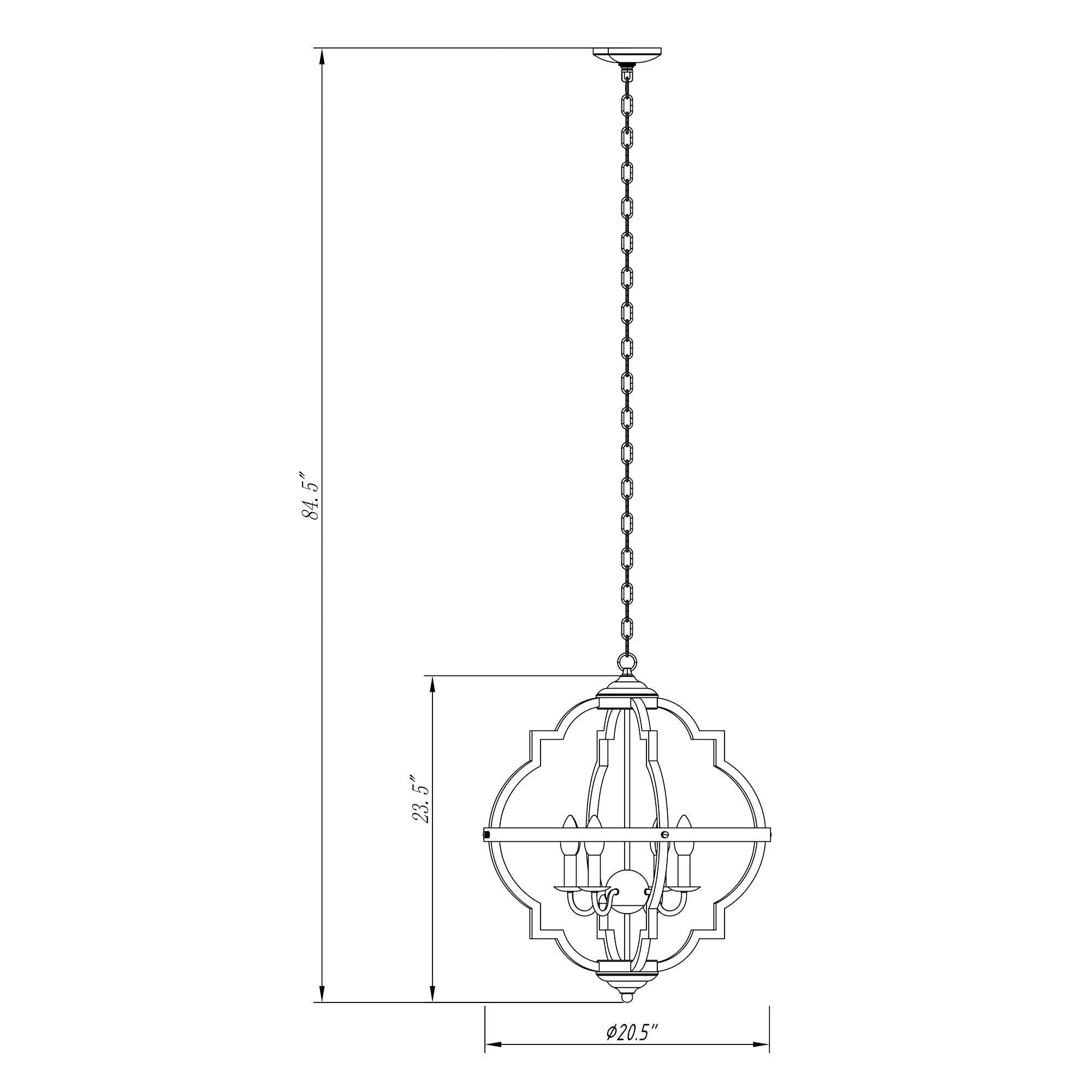 Bennington 4-Light Brown Wood Chandelier - Rustic Farmhouse Ceiling Light Fixture for Dining Room, Living Room & Bedroom