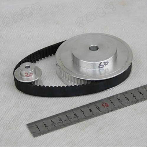 3M Timing Belt Pulleys & Belts Kit (8:1 Ratio) - High Precision CNC Engraving Machine Parts for DIY, Robotics & Industrial Automation Projects