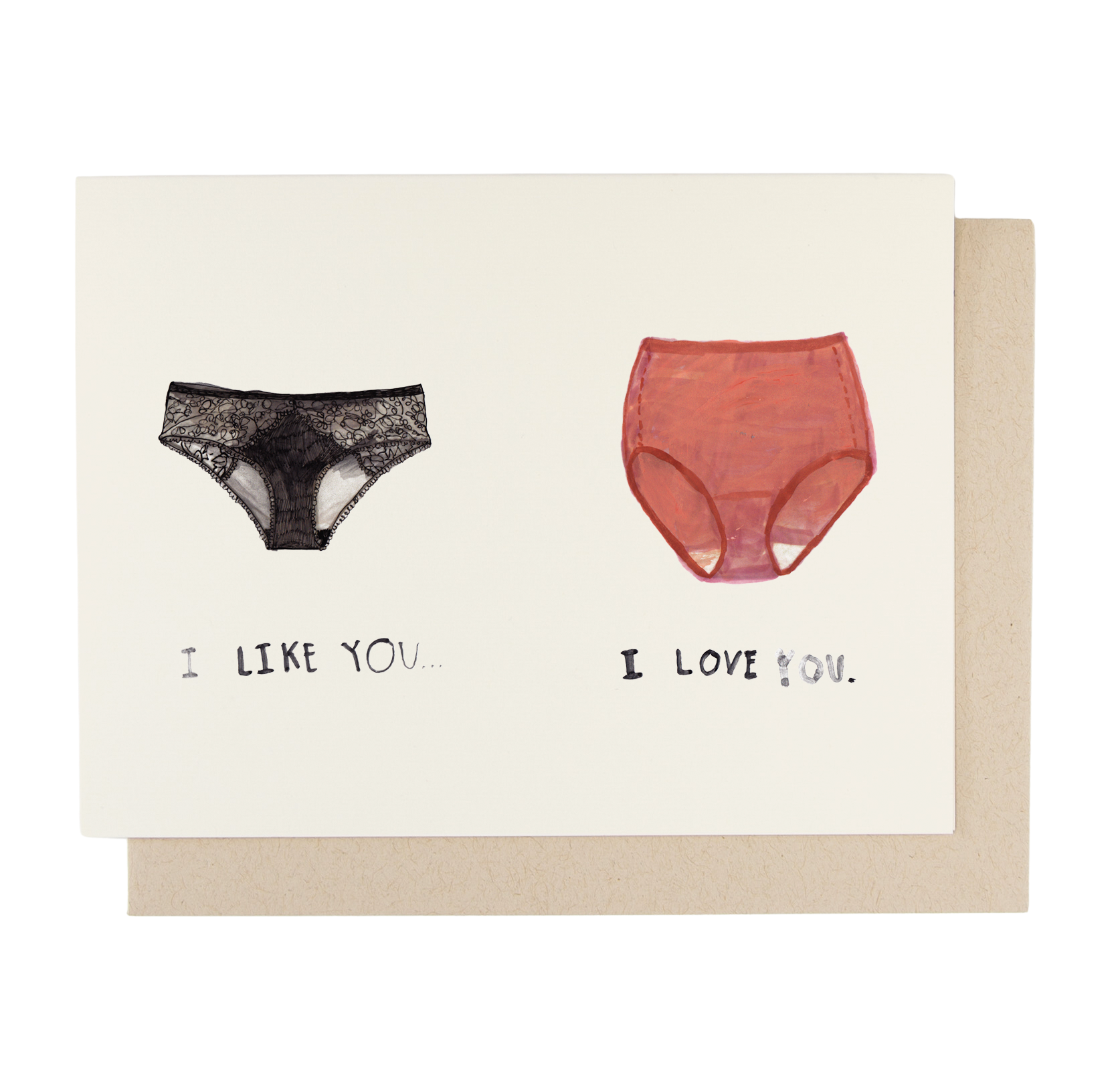 I Like You, I Love You Greeting Card - Romantic Love Note for Valentine's Day, Anniversary & Special Occasions