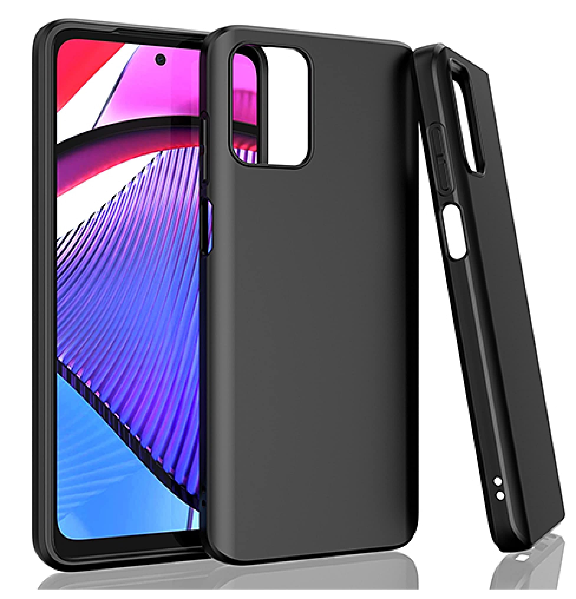 **Motorola G Power 5G 2023 XT2311DL Slim TPU Flexible Phone Case - Shockproof & Scratch-Resistant - Includes Free Gift Stand (Black) - Perfect for Daily Use, Travel & Outdoor Activities**