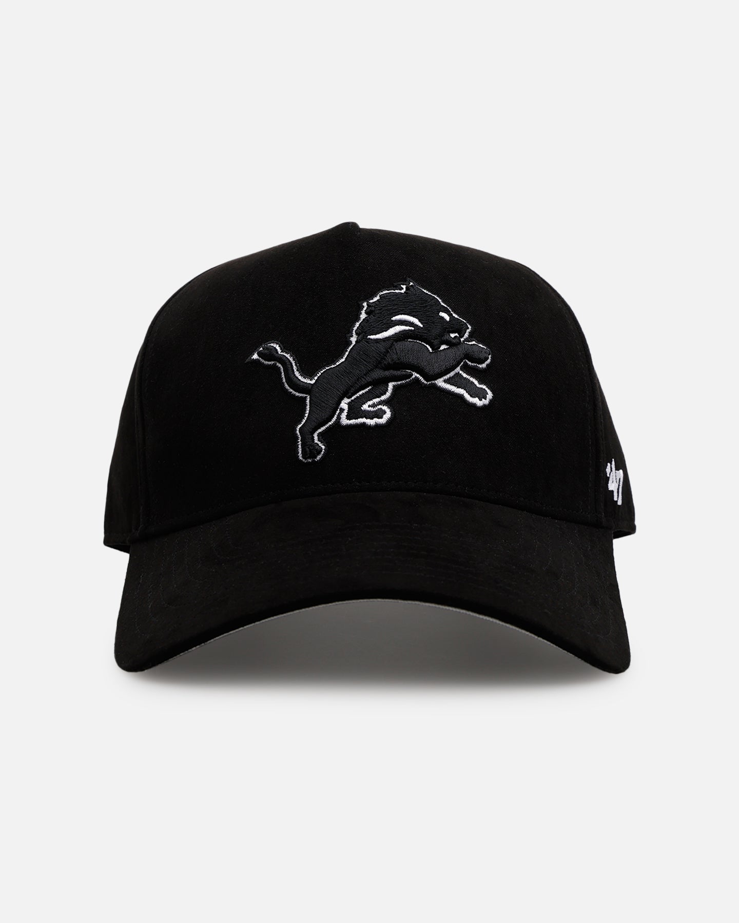 47 Brand Detroit Lions 'Ultrasuede' 47 MVP Adjustable Strapback Hat - Black & White - Officially Licensed NFL Cap for Men - Perfect for Game Day, Tailgating & Sports Fan Gifts
