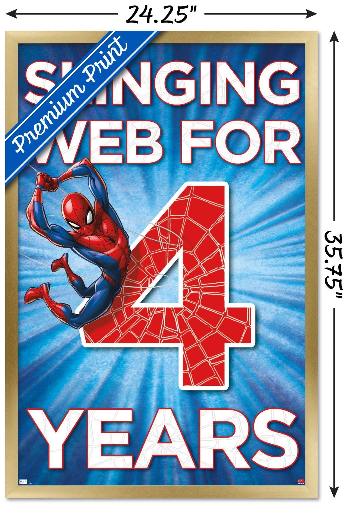 Trends International Marvel Spider-Man Happy 4th Birthday Wall Poster - 34