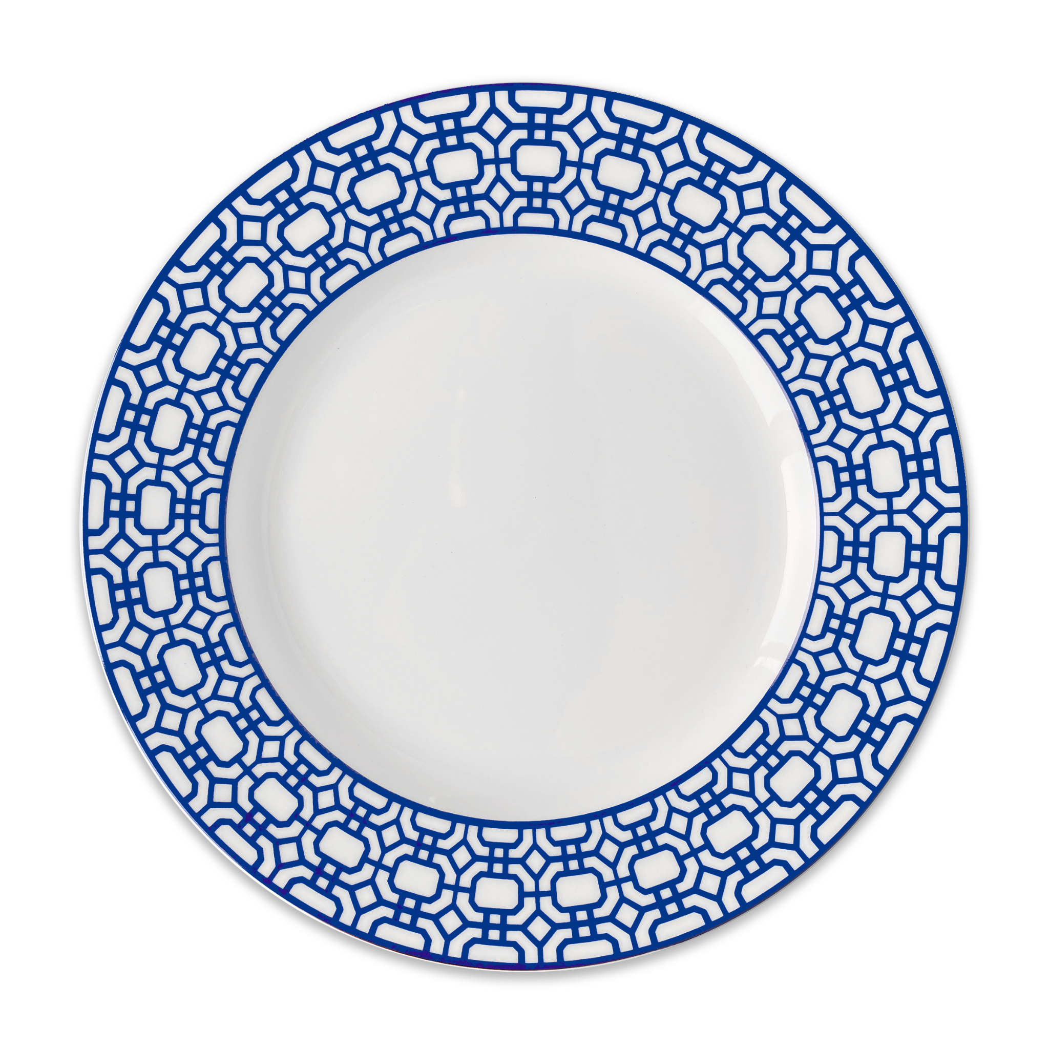 Blue Newport Garden Gate Rimmed Salad Plate - Elegant Dinnerware for Outdoor Dining, Garden Parties & Special Occasions