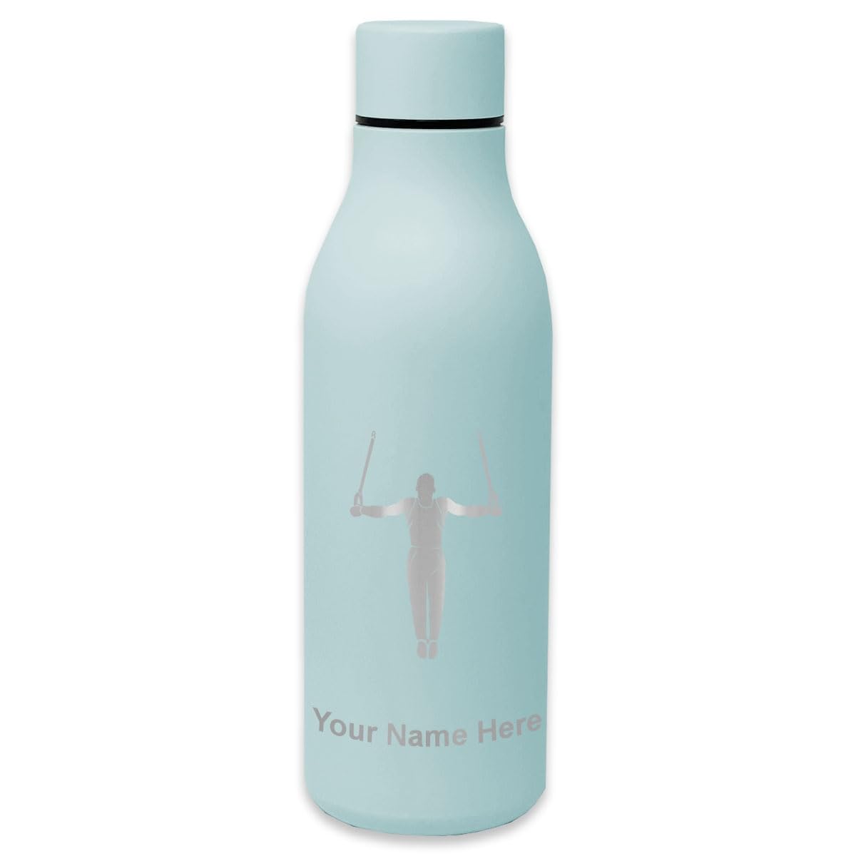 LaserGram 20oz Double Wall Insulated Stainless Steel Water Bottle with Personalized Engraving - Leakproof Gym & Sports Water Bottle for Men, Perfect for Workouts, Hiking & Outdoor Activities