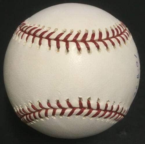 Don Larsen Autographed Baseball - 50th Anniversary World Series Perfect Game 10/8/56 with Logo, Auto Agent Hologram COA - Collectible Signed MLB Memorabilia for Sports Fans & Display Cases