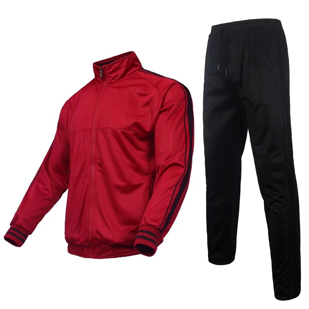 AKsit Men's 2-Piece Sweatsuit Set - Comfortable Casual Jogging Tracksuit for Gym, Lounge & Outdoor Activities | Breathable Workout Sweatpants & Hoodie