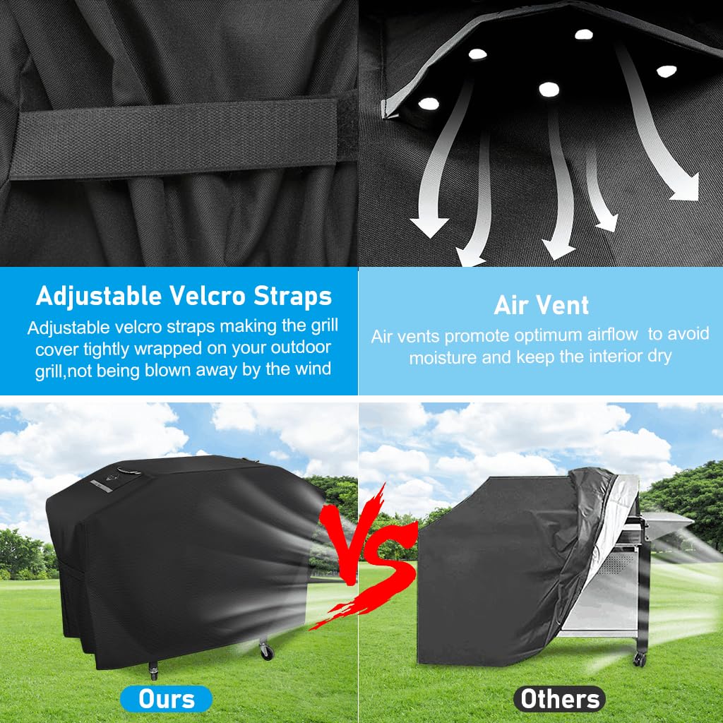 Heavy Duty Waterproof Griddle Cover for Blackstone 28 Inch Flat Top Grill - Rip-Proof, UV & Fade Resistant with Strap & Air Vent - Perfect for Outdoor Cooking, Backyard BBQs, and Camping Trips