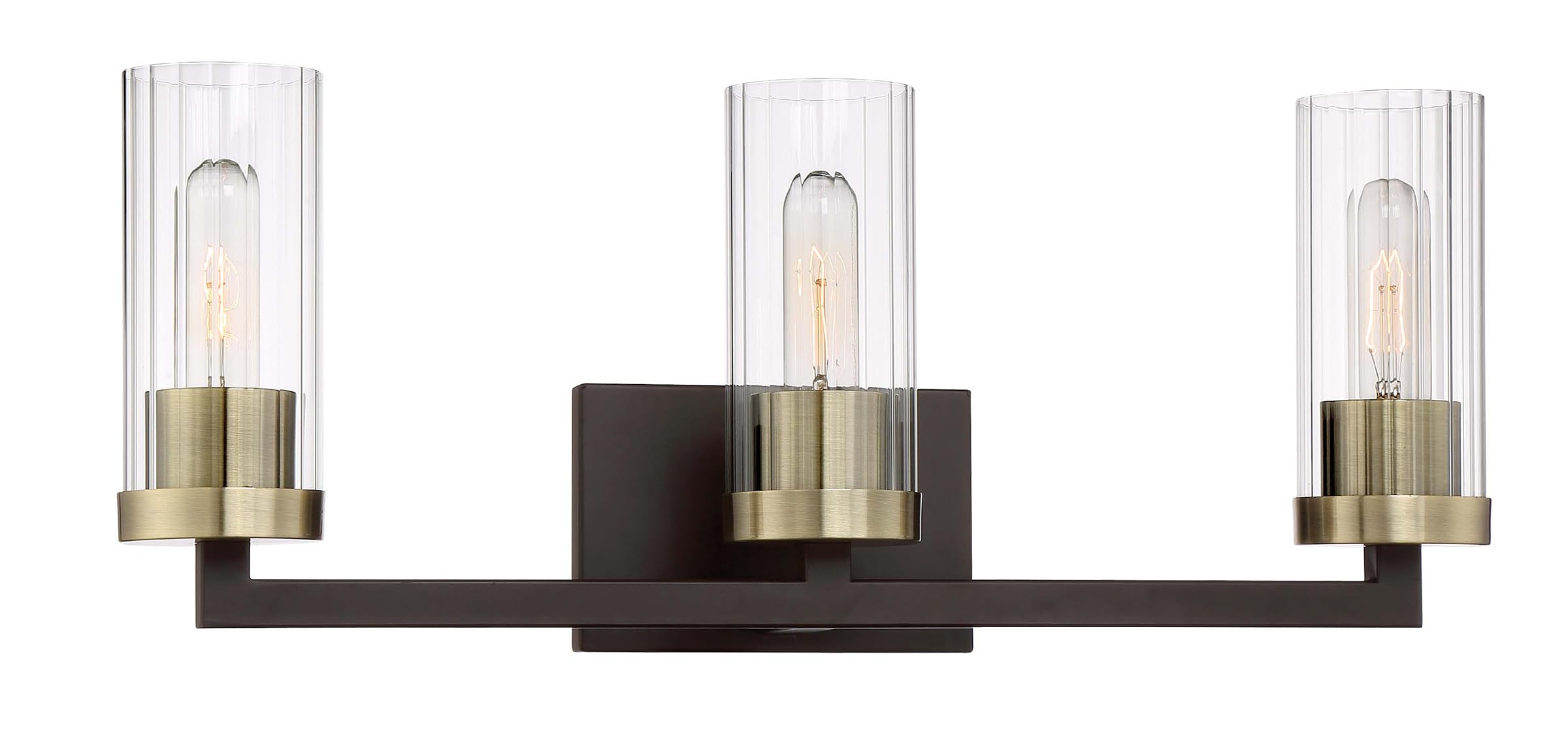 Minka Lavery Ainsley Court 3-Light Bathroom Vanity Lighting Fixture - 180W Wall Sconce in Aged Kingston Bronze - Perfect for Bathroom, Powder Room, and Dressing Area Illumination