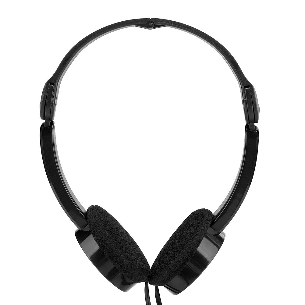 Yoidesu Kids Wired Headphones with Microphone - Foldable Stereo On-Ear Headset with 3.5mm Jack for iPhone, Android, PC, Laptop - Perfect for Online Classes, Gaming & Music (Black)
