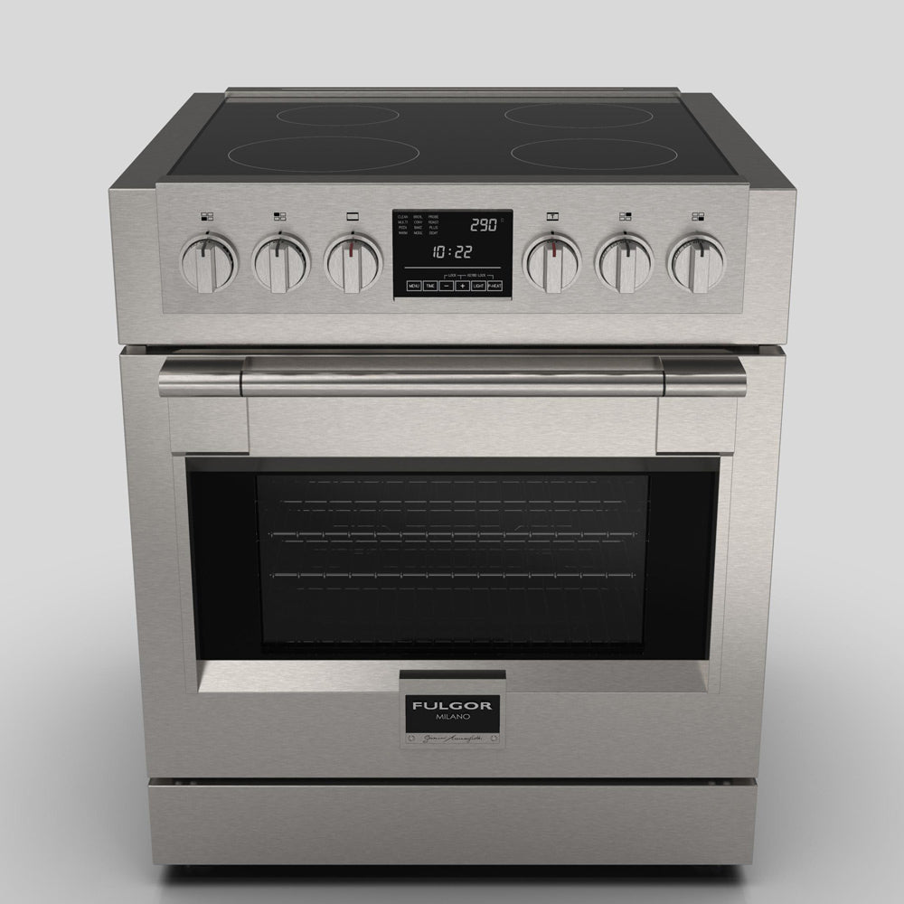 Fulgor Milano 30 Inch 600 Series Stainless Steel All Electric Induction Range - F6PIR304S1 | Professional Kitchen Appliance for Home Chefs & Modern Cooking