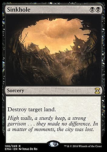 MTG Magic: The Gathering - Sinkhole (106) Eternal Masters EMA | Rare MTG Card for Competitive Play & Commander Decks | Perfect for MTG Tournaments & Casual Gaming