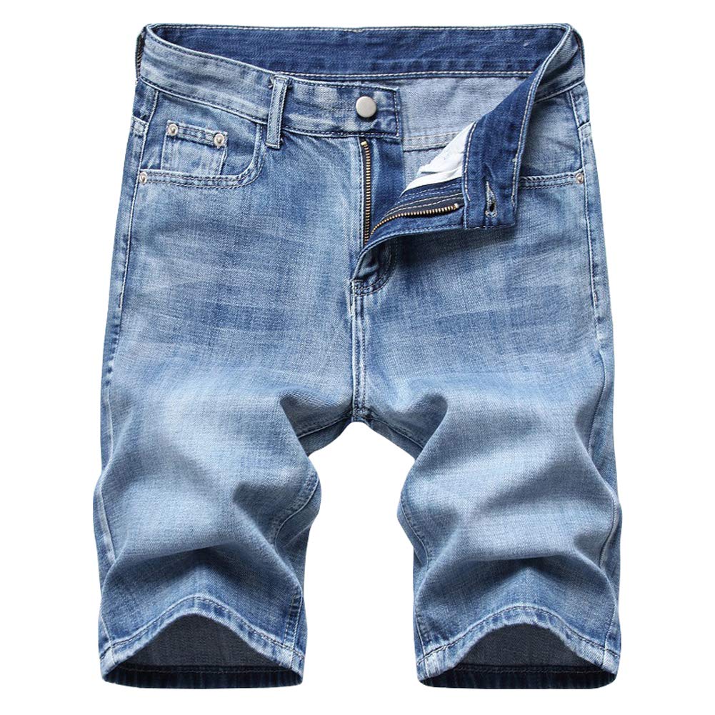 Men's Ripped Denim Jean Shorts - Straight Leg Casual Summer Essential for Men | Perfect for Beach, Travel & Streetwear Fashion
