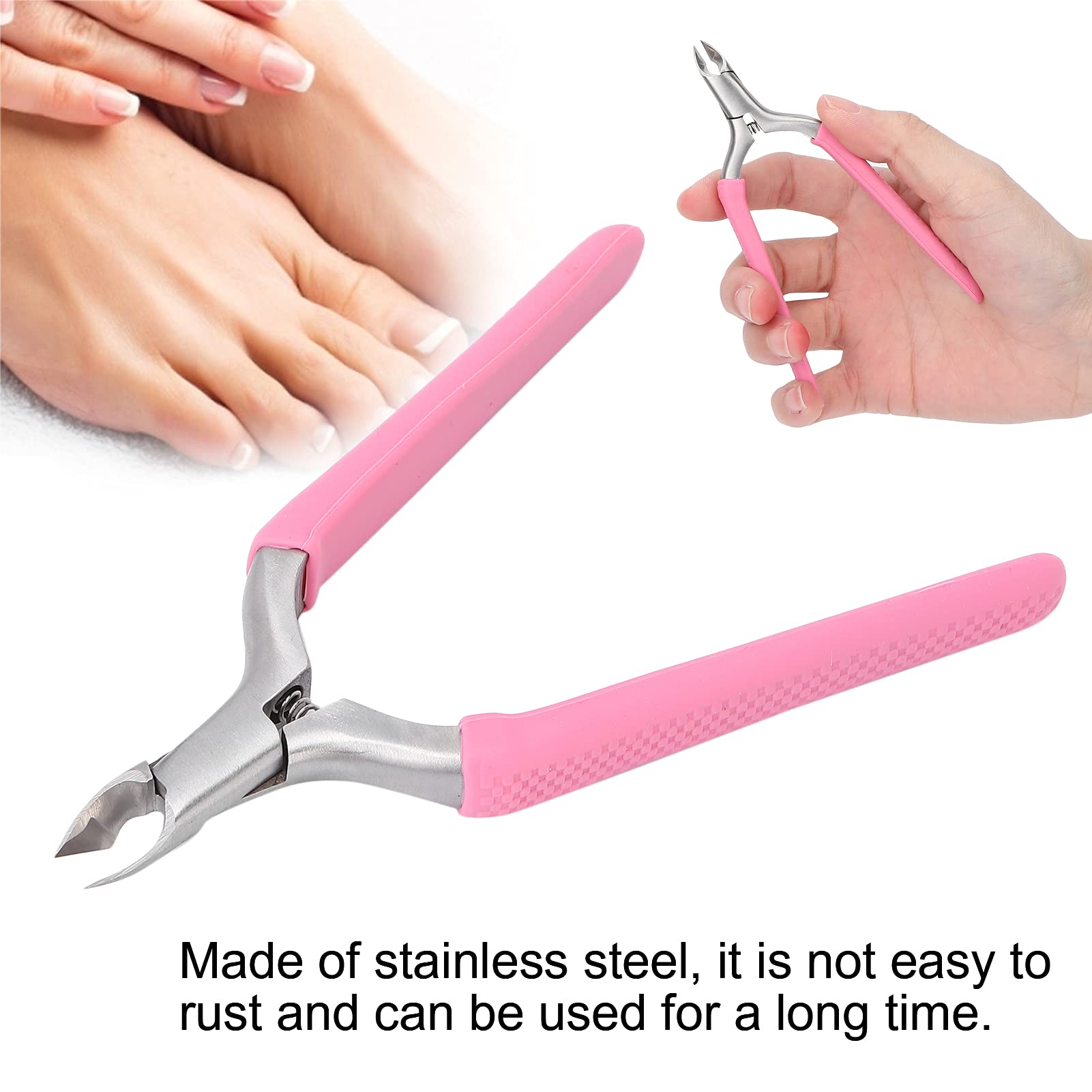 Premium Stainless Steel Cuticle Cutter with Inclined Blade - Professional Nail Trimmer for Manicure, Pedicure & Home Care | Ideal for Salons, Spas & Personal Grooming Kits