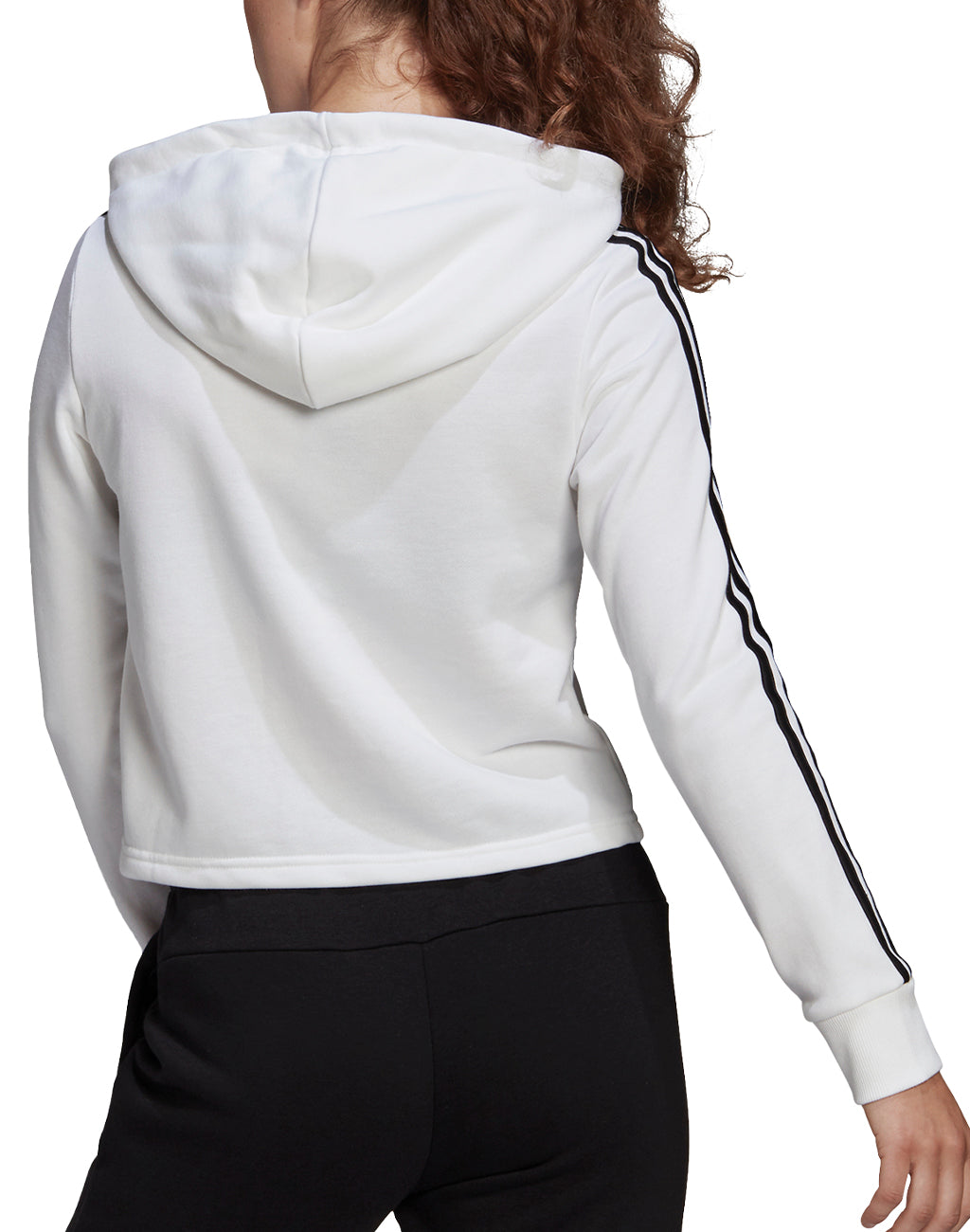 Adidas Women's 3-Stripe Cropped Pullover Hoodie | Athletic Casual Wear for Gym, Running & Street Style