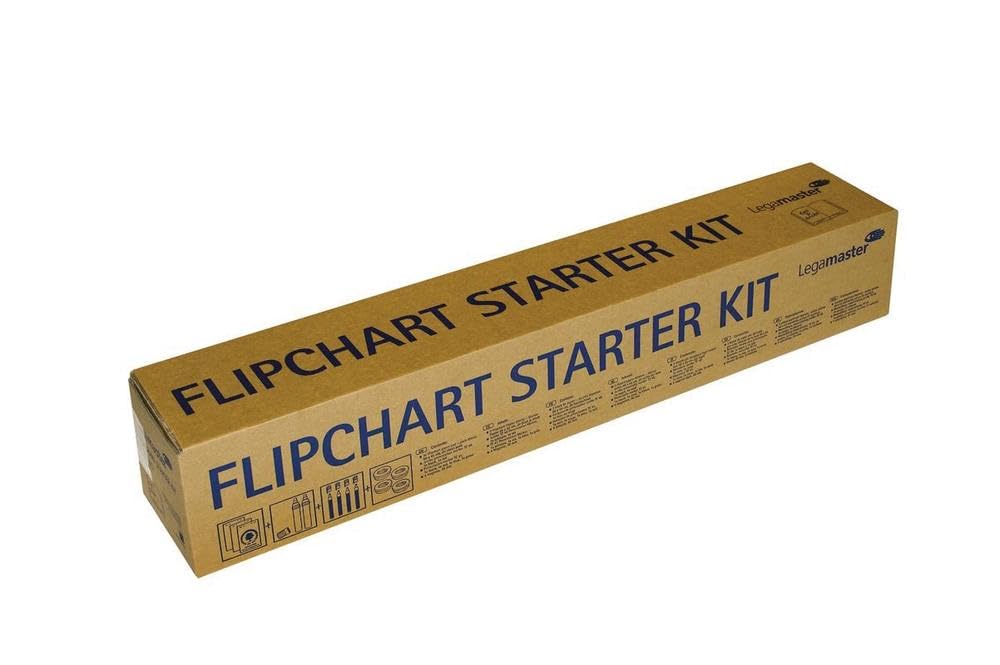 Flipchart Starter Kit - 3 Paper Pads, 6 Markers & 4 Magnets - All-in-One Presentation Accessory Set for Office Meetings, Classroom Teaching & Creative Brainstorming - Dry Erase Board Alternative for Notes & Ideas