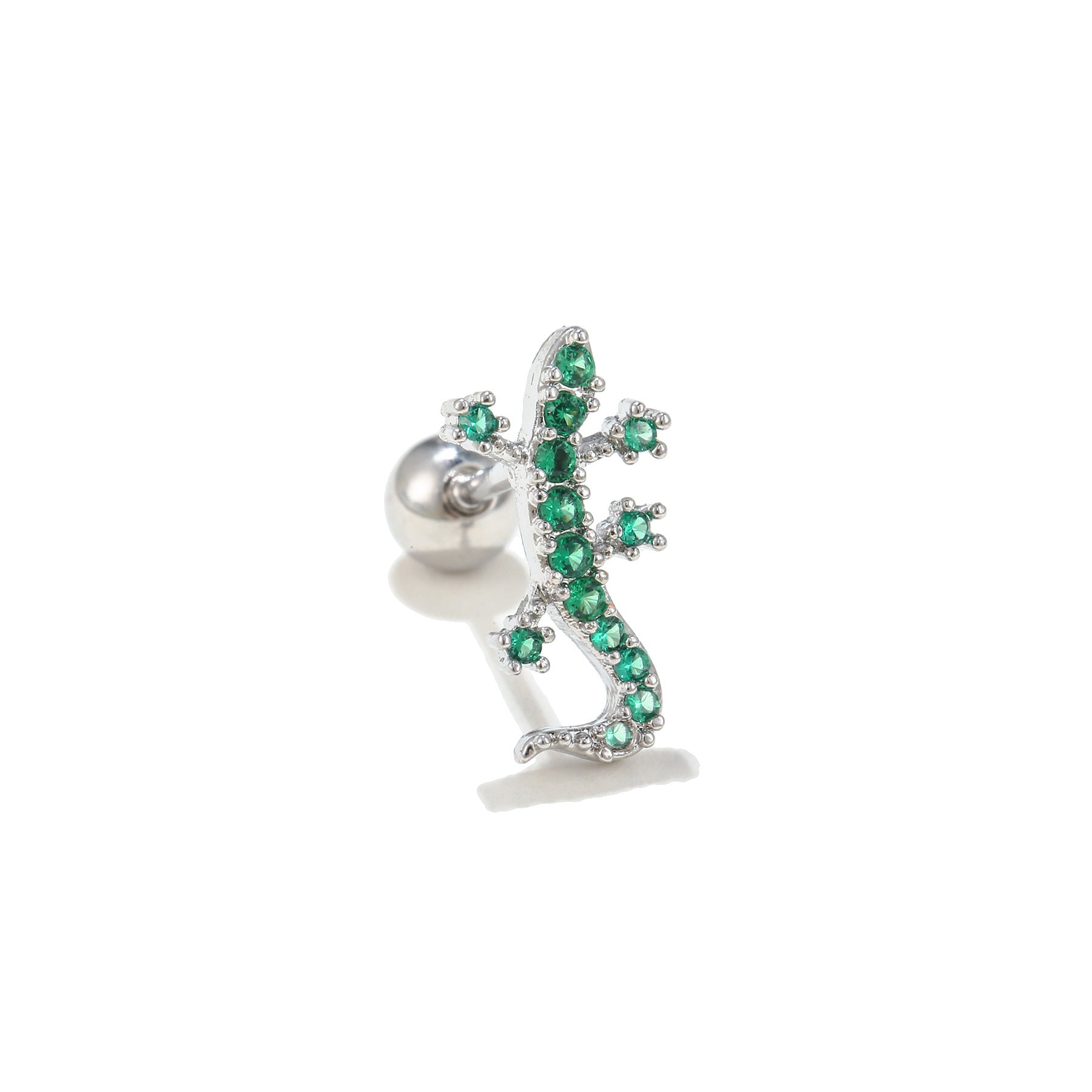 20G Lizard Conch Stud Earrings - Stainless Steel Cartilage Piercing Jewelry for Women | EGD0285 | Perfect for Daily Wear, Parties & Unique Style Statements