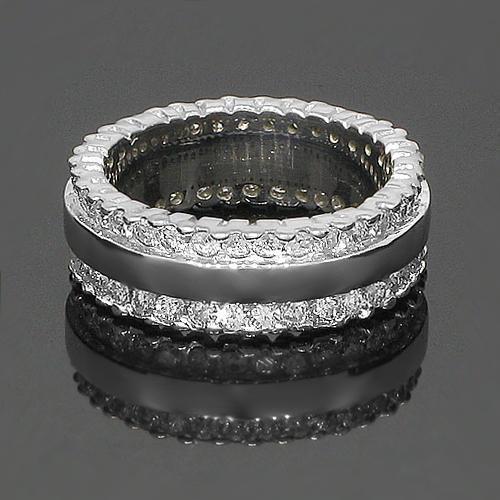 14K White Solid Gold Women's Diamond Eternity Ring Band 1.91 Carat Total Weight - Perfect for Anniversary, Wedding, Engagement & Special Occasion Gifts