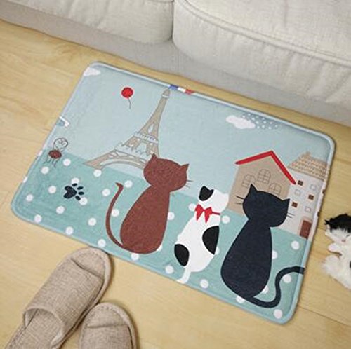 Non-Slip Absorbent Bathroom Rug - Waterproof Door Mat for Home, Bedroom, Toilet & Outdoor Use - Soft Microfiber Floor Mat with Suction Cups for Shower & Bathtub Safety (Perfect for Wet Areas & High Traffic Zones)
