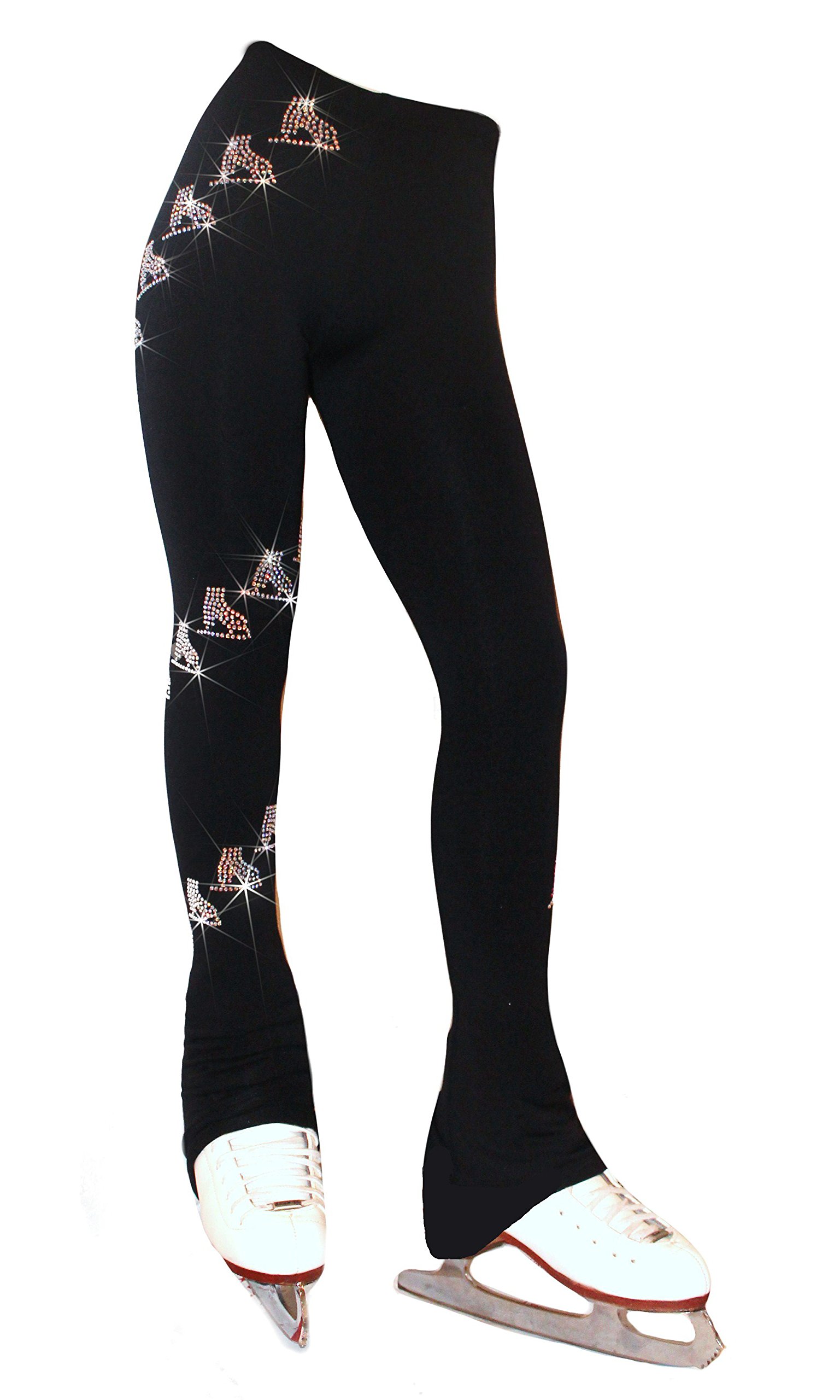 Polartec Fleece Figure Skating Pants with Spiral Design - Warm Ice Skating Leggings for Women & Men - Perfect for Ice Rink, Winter Sports & Cold Weather Training