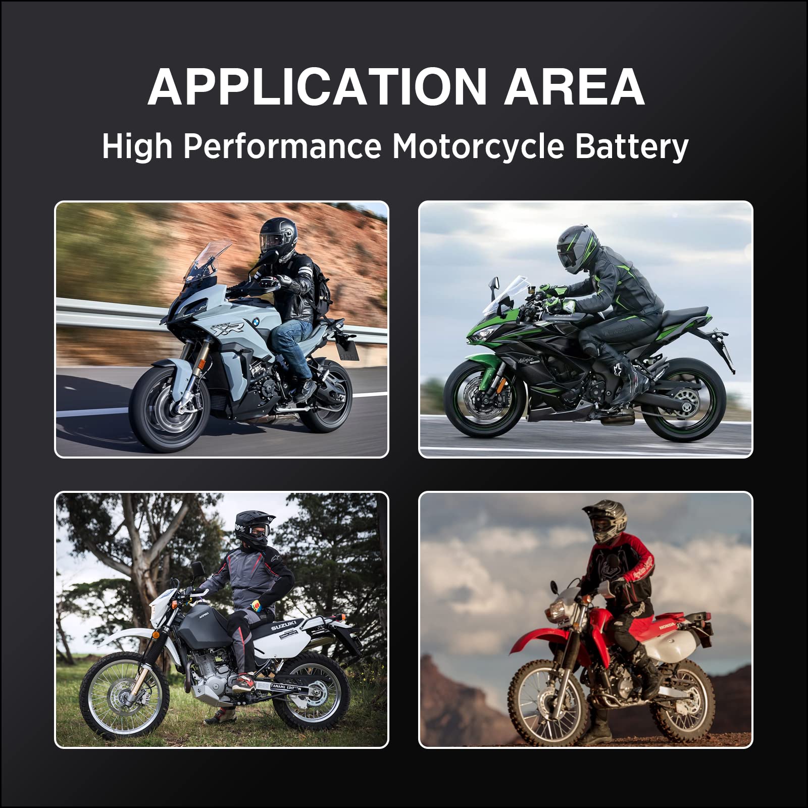 YTX9-BS Motorcycle Battery - Maintenance Free AGM Powersport Battery for ATV, Scooter & Motorcycles | Weatherproof & Vibration Resistant | Perfect for Off-Road Adventures & Daily Commuting