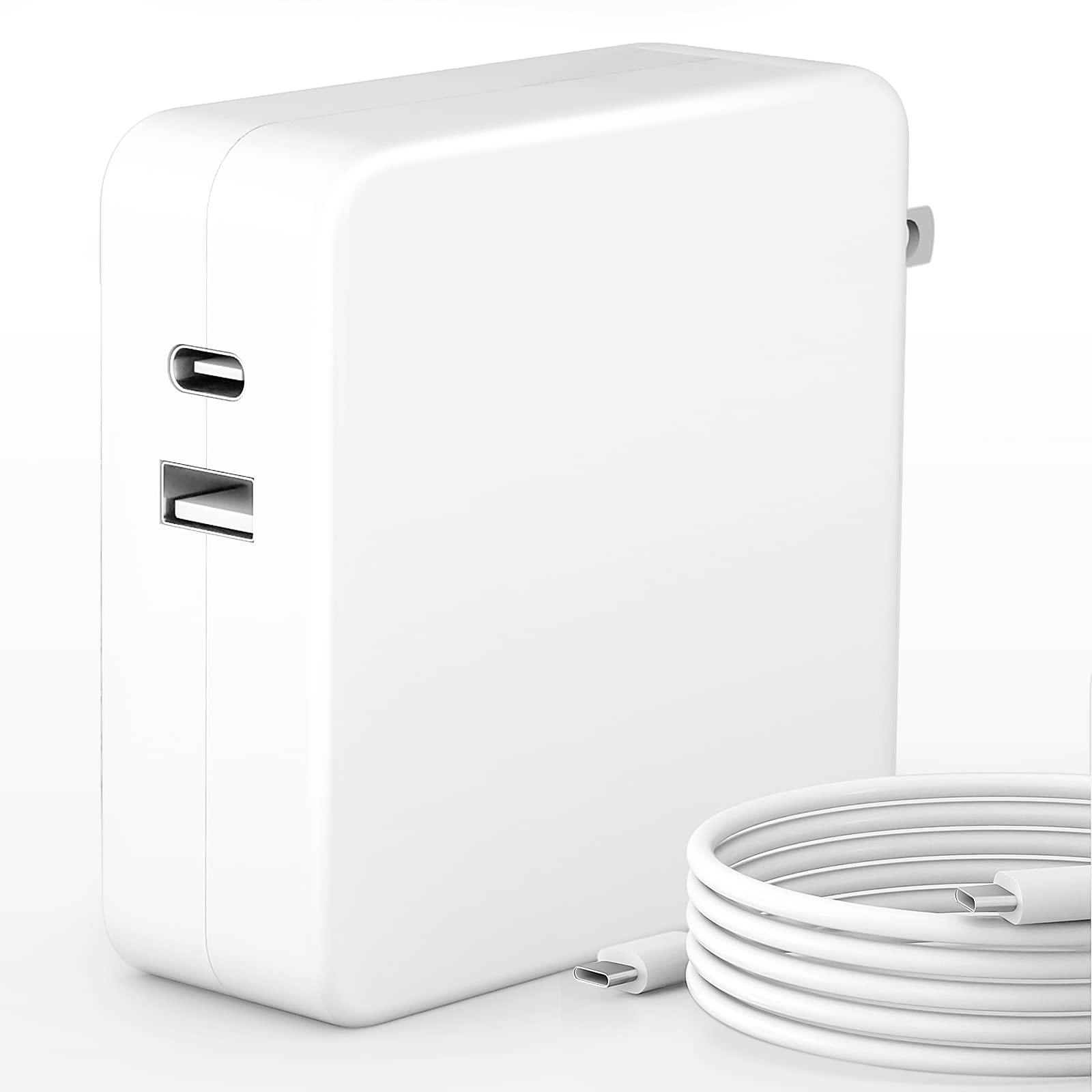 96W USB C Charger for MacBook Pro & MacBook Air 2020 - Fast Charging Power Adapter with 6.6ft USB C to C Cable - Compatible with iPad, iPhone & Android Devices - Perfect for Home, Office & Travel Use by PRUNUS
