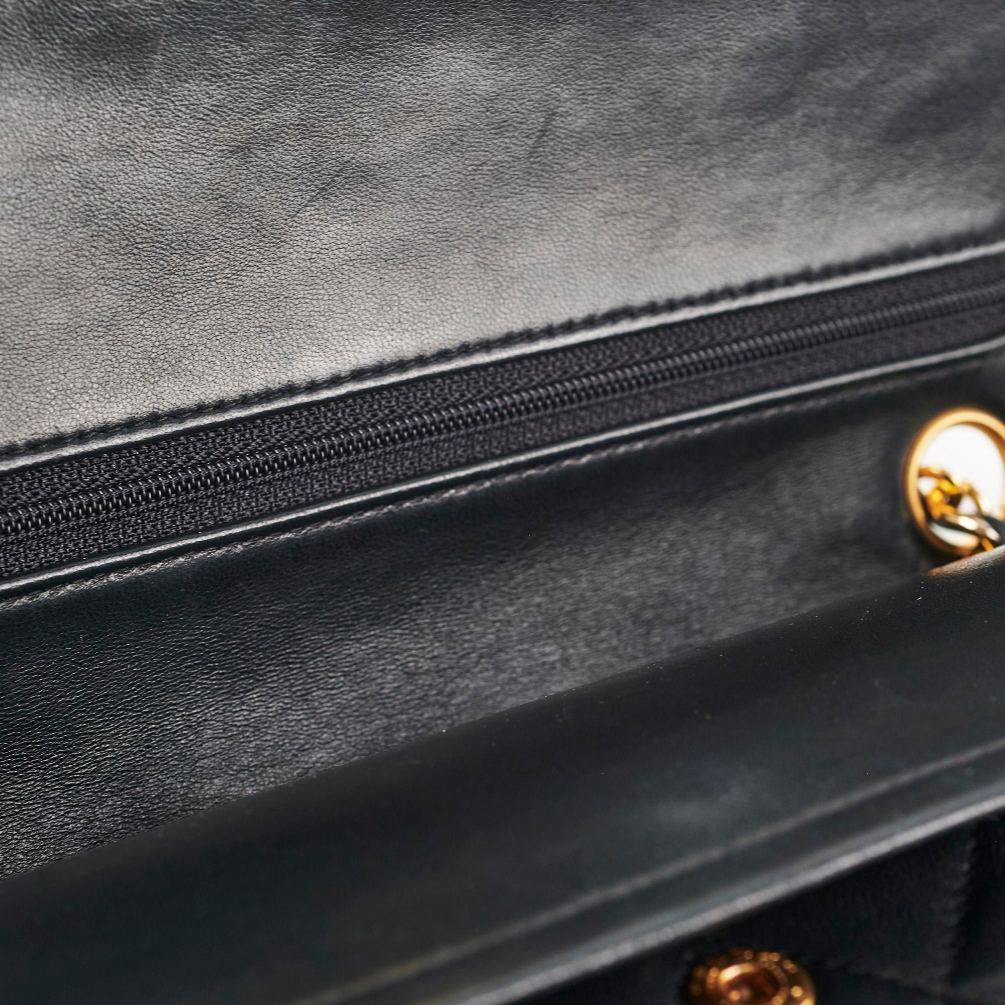 Vintage Chanel Quilted Lambskin Medium/Large Black Handbag with 24K Gold Hardware - Luxury Designer Purse for Women, Perfect for Evening Events & Special Occasions
