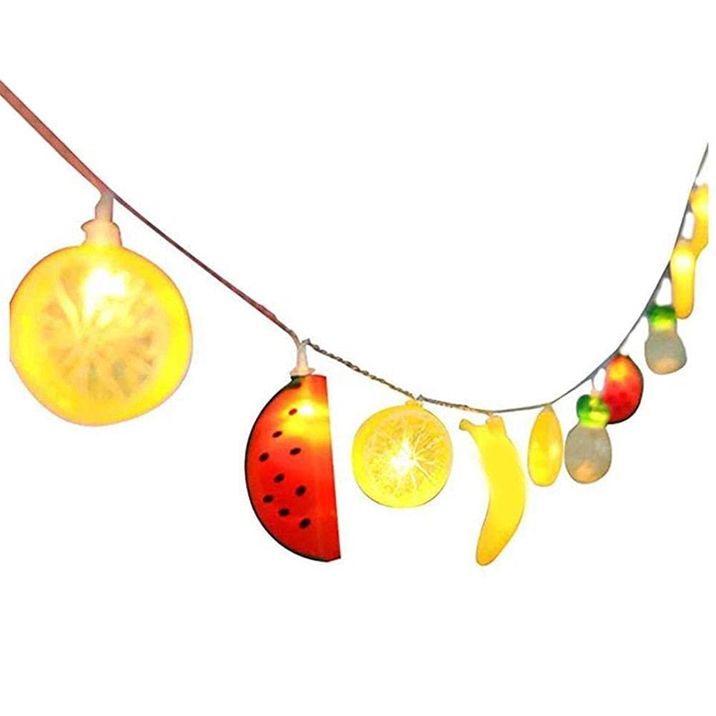 Bticx LED Fairy String Lights - Waterproof Battery Powered Fruit Shaped Lights (Lemon, Banana, Pineapple) for Home, Patio, Party, Wedding & Christmas Decor | Perfect for Indoor & Outdoor Decoration, Garden Lighting, and Festive Celebrations