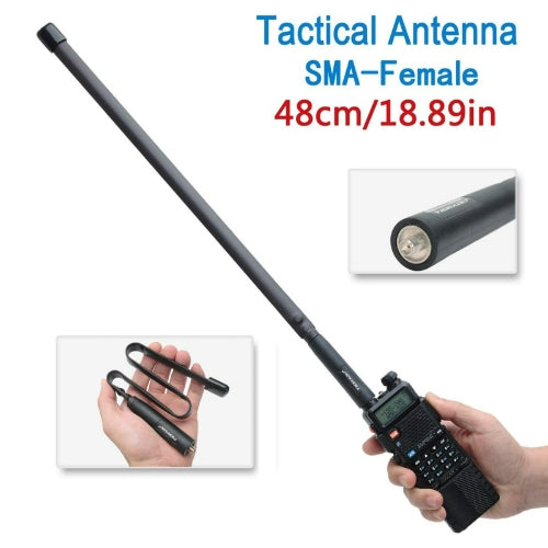 TD 152 18.8 Inch Foldable SMA Female Tactical Antenna for VHF/UHF - Perfect for Ham Radio, Emergency Communication & Outdoor Adventures