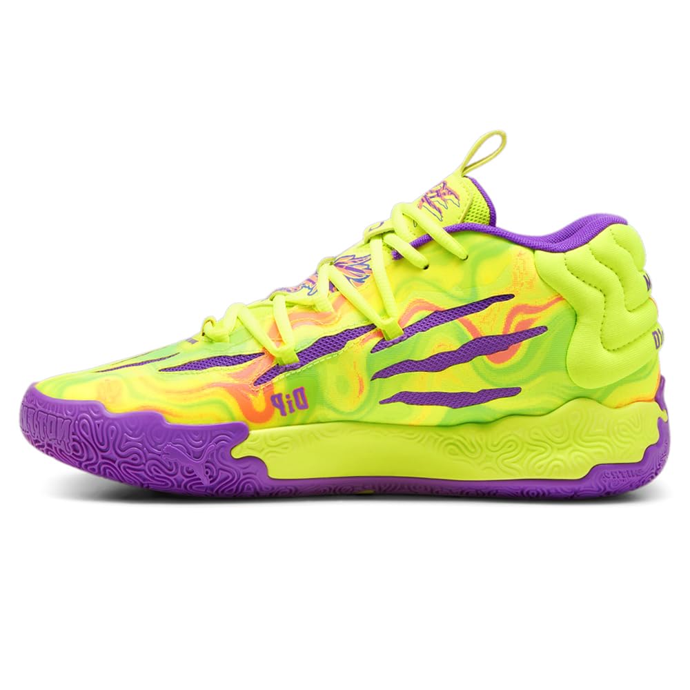 PUMA Women's MB.03 Spark Basketball Shoes - High-Performance Indoor & Outdoor Sneakers for Women - Yellow - Size 9.5 M (37989801) - Perfect for Basketball Games, Training, and Casual Streetwear