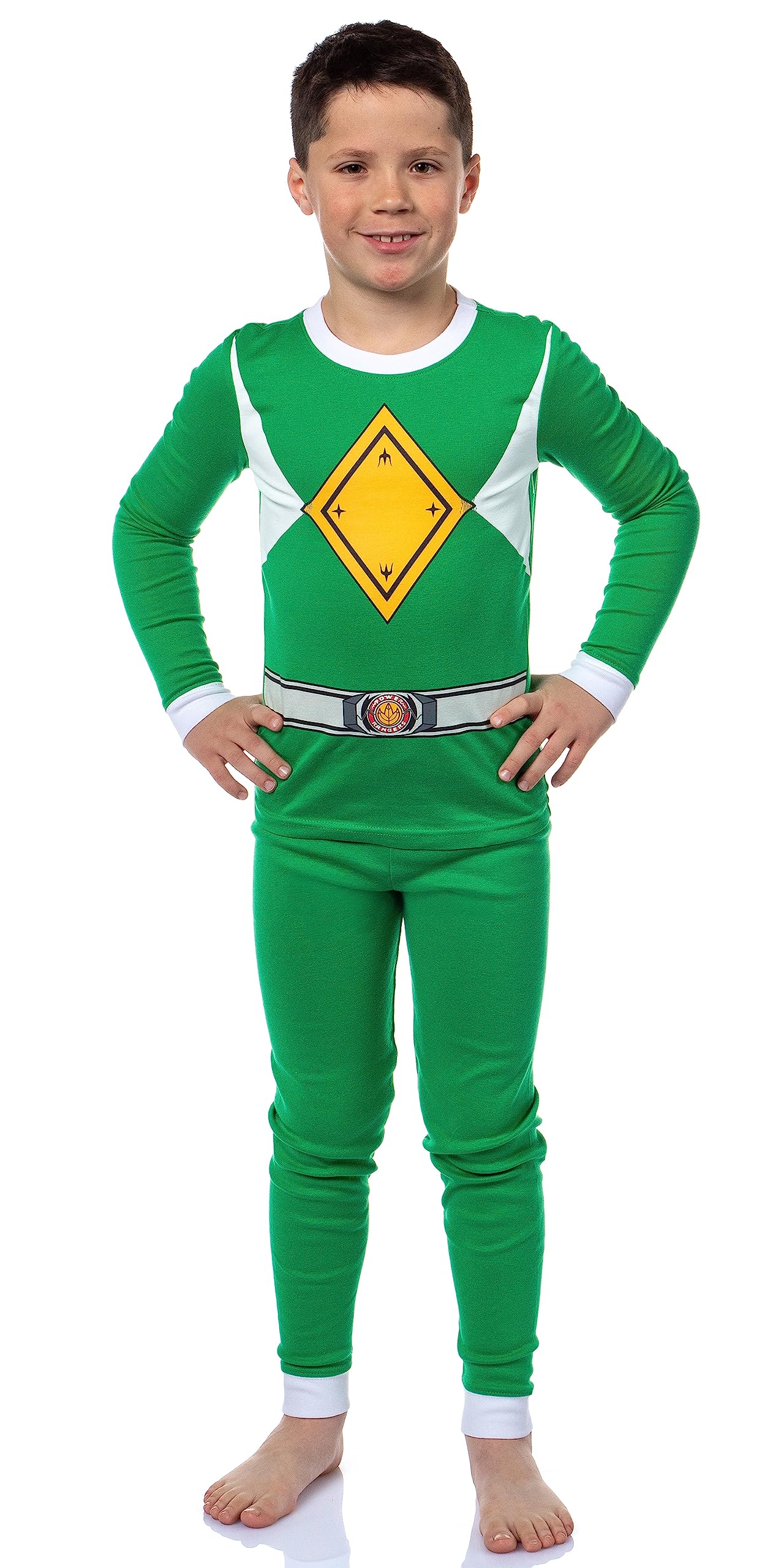 Power Rangers Boys' Red Ranger Costume Pajama Set - Classic Character Sleepwear for Kids, Halloween & Cosplay