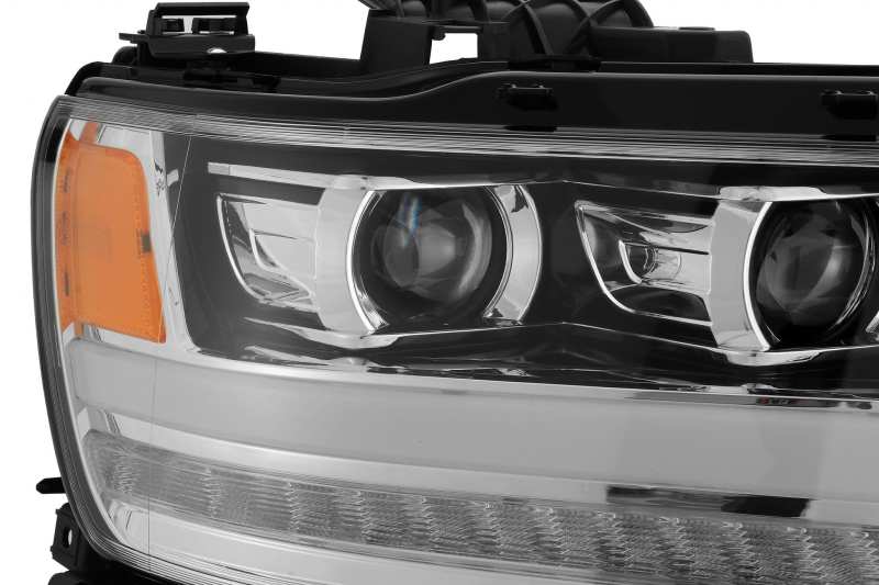 AlphaRex LUXX LED Projector Headlights for Ram 1500 (2019-2024) - Chrome Finish - High-Performance Lighting Upgrade for Night Driving & Off-Road Adventures