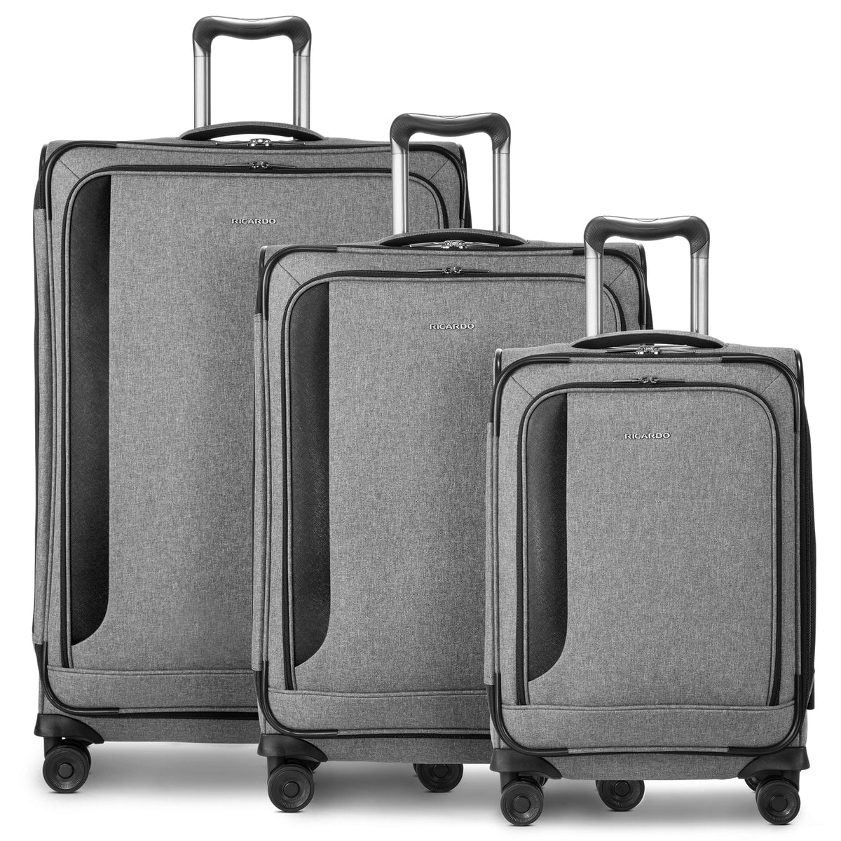 Ricardo Beverly Hills Malibu 3.0 Expandable Spinner Luggage Set - 3-Piece Lightweight Suitcase with 360° Wheels for Travel, Business Trips & Vacations