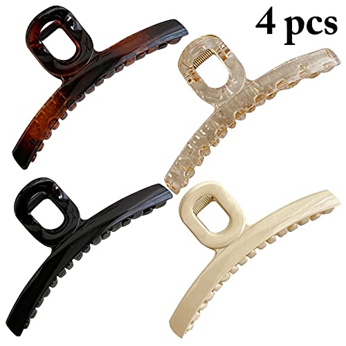 Licogel Large Hair Claw Clips for Women - 4PCS Non-Slip Smooth Hair Barrettes, Jaw Clips for Girls, Ladies & Adults - Perfect for Spring Hairstyles, Work, Parties & Everyday Use