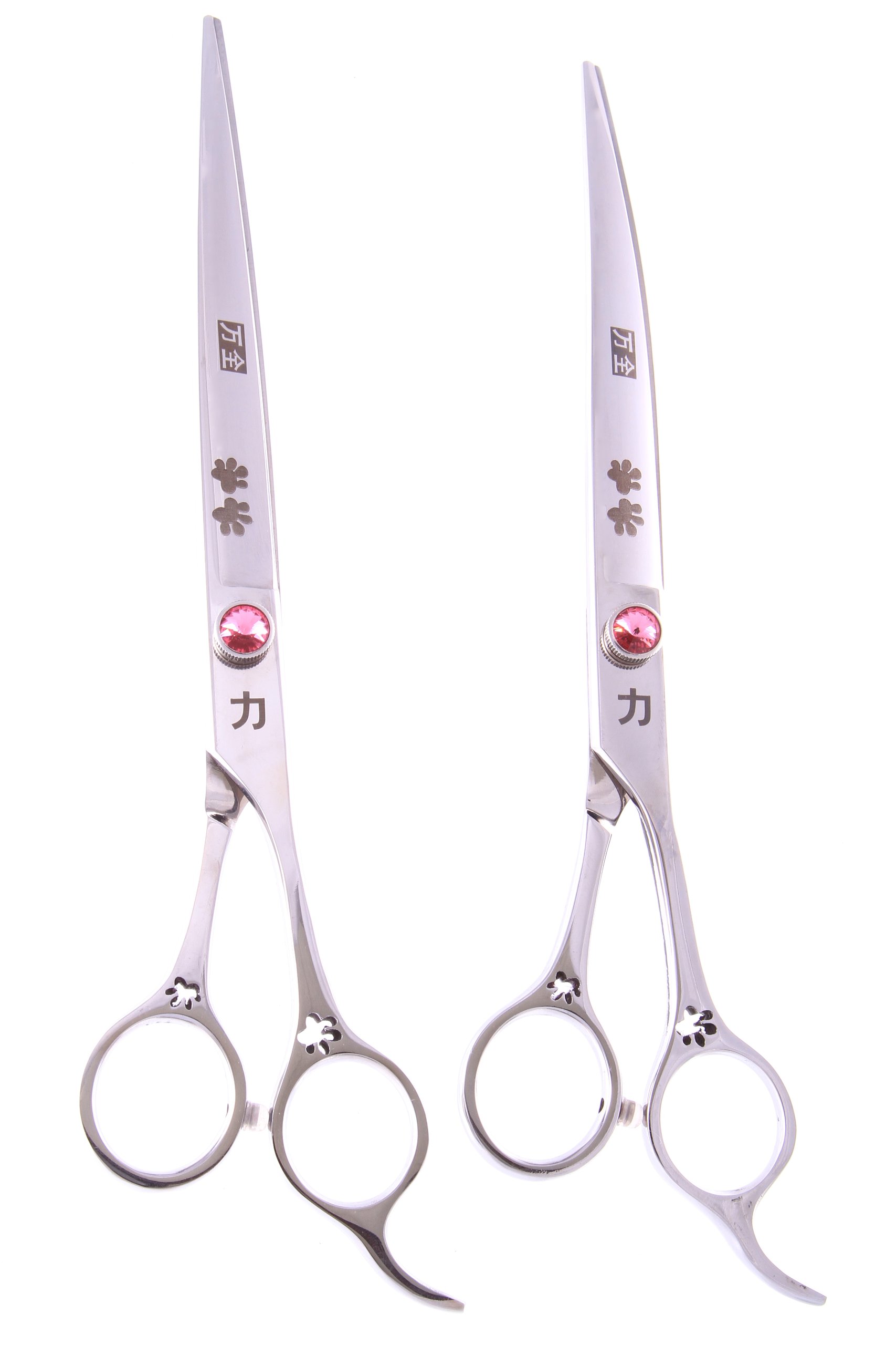 Premium Japanese 440 Stainless Steel 8-Inch Kitchen Shears - Straight & Curved Blades for Cutting Meat, Poultry, Herbs & Vegetables | Professional Food Prep & Crafting Scissors