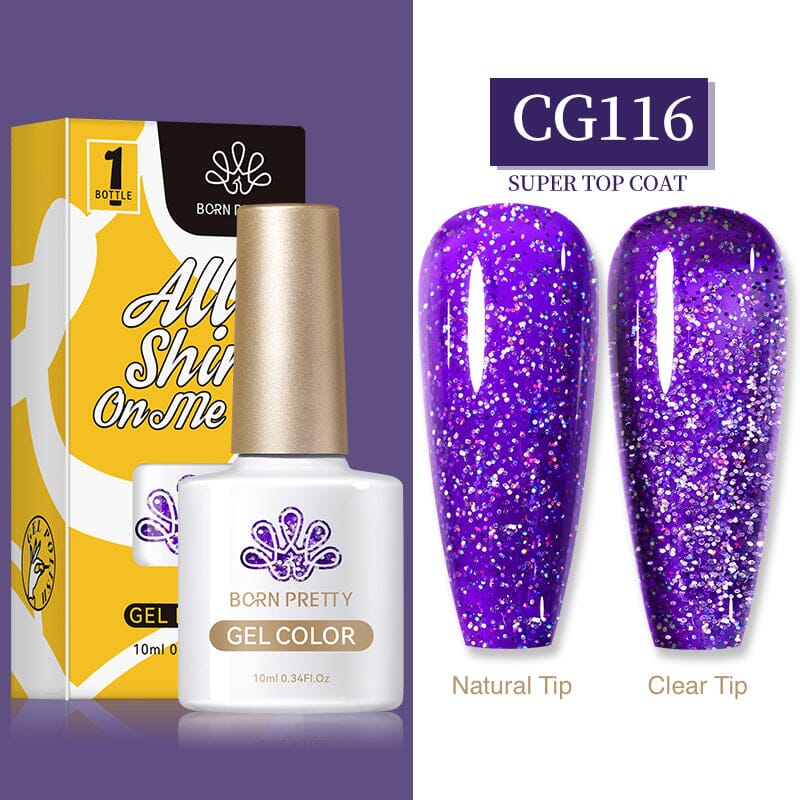 Born Pretty Glitter Gel Nail Polish Set - Long Lasting UV/LED Soak Off Nail Colors for Manicure & Pedicure - Perfect for Parties, Weddings, Holidays & Special Occasions