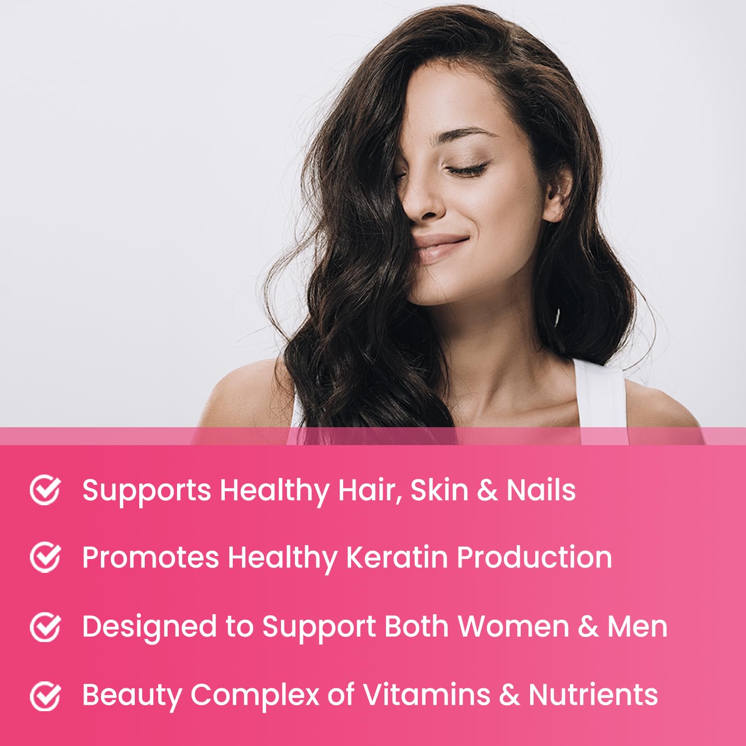 NutraChamps Biotin 5000mcg Gummies for Hair Growth, Skin & Nails - Collagen & Keratin Supplement with Vitamins, Berry Flavor, 120 Count (Pack of 2) - Supports Healthy Hair, Glowing Skin & Strong Nails - Perfect for Daily Beauty Routine & Wellness Support