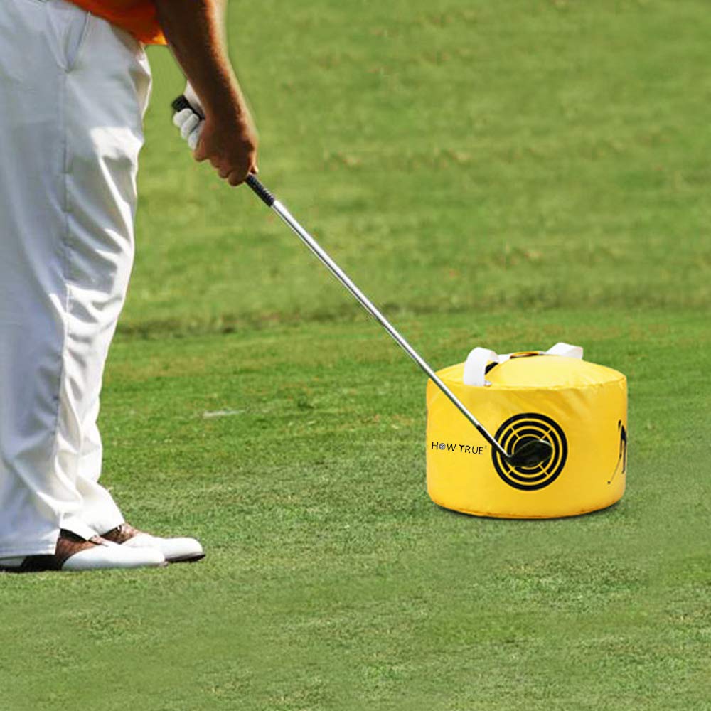 HOW TRUE Golf Smash Bag Swing Trainer - Portable Impact Practice Aid for Golfers | Improve Driving Range & Backyard Training | Perfect for Indoor/Outdoor Use