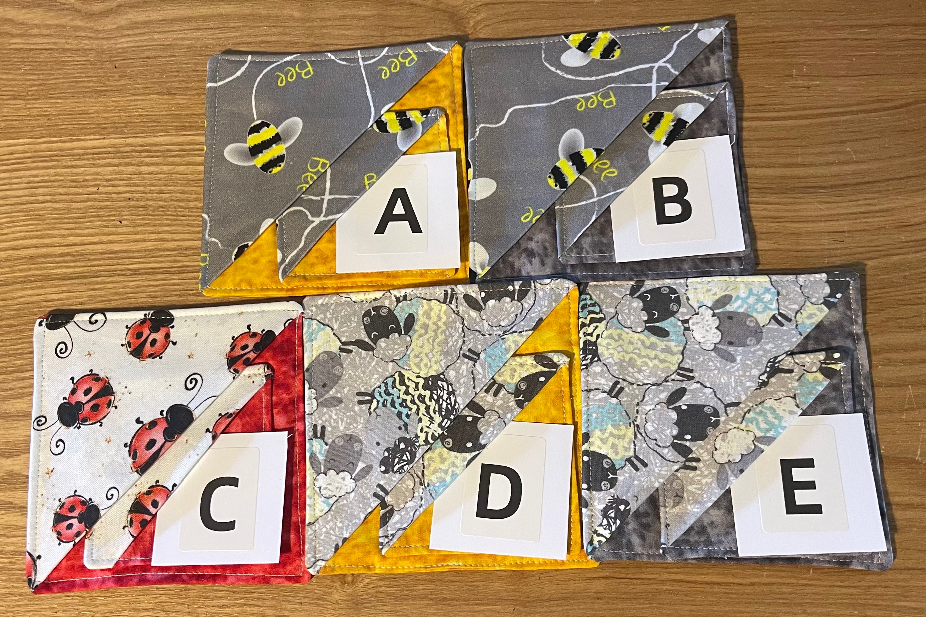 Premium Bookmark Set - 1 x 5” & 1 x 3.5” Adorable Bees, Ladybug & Sheep Designs - Perfect for Reading, Gifts & Book Lovers