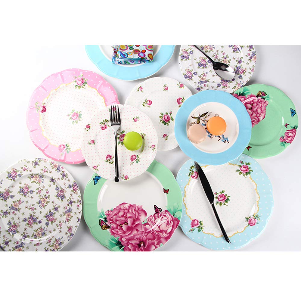 Premium Porcelain Bone China Dinner Plates Set - 10